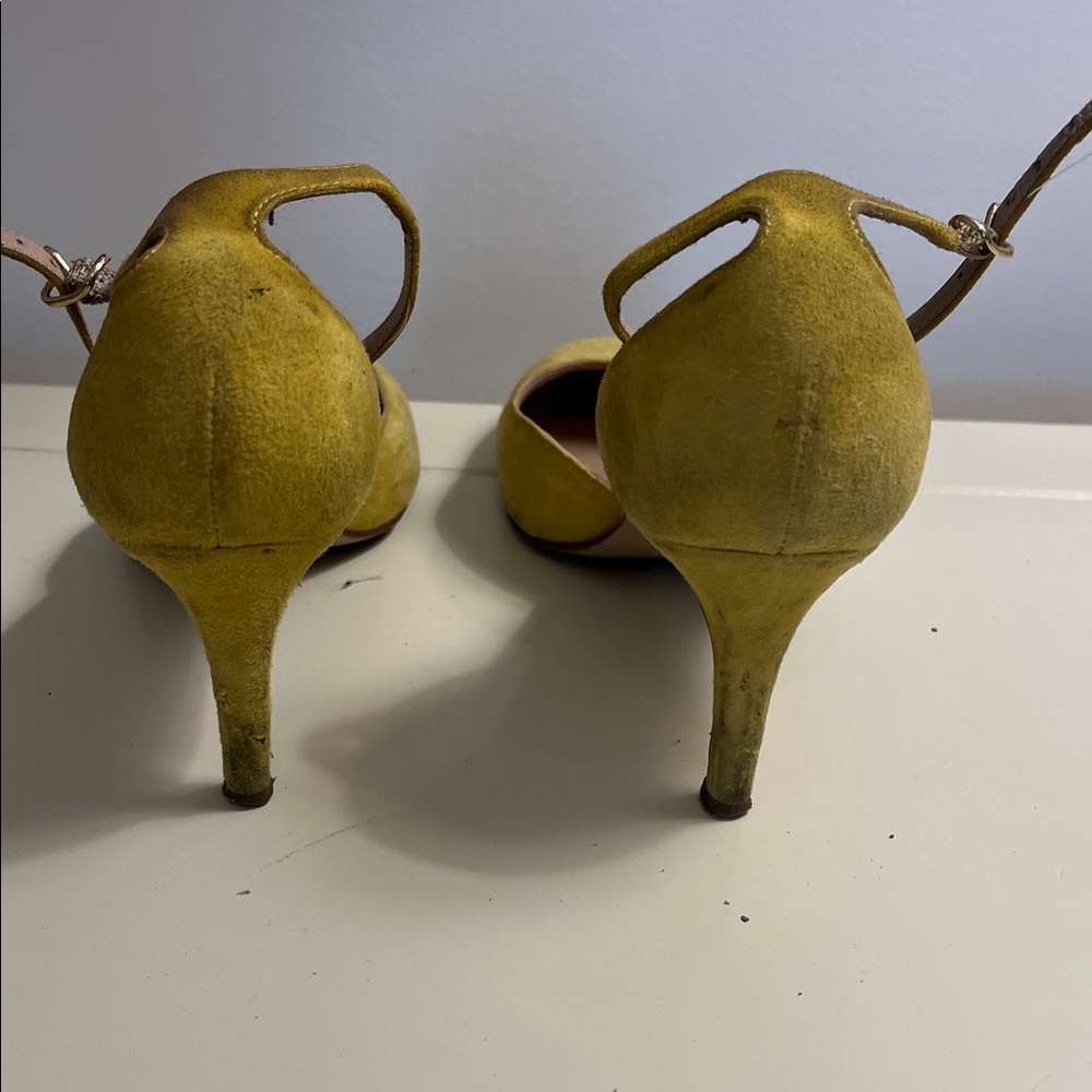 Yellow Ankle Strap Heels - Picture 6 of 8